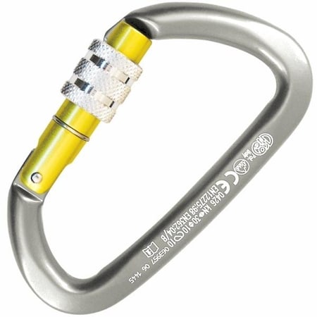 Kong Usa Asymmetric, 110 mm Length, 19 mm Gate Opening, Aluminum Alloy, Grey/Yellow/Polished 733LA0DCPKK